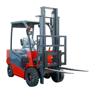 Portable Small Fork Truck Preço All Rough Terrain 1.5Ton 2 Ton 4 Rodas Empilhador Elétrico Completo