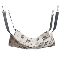 Lit suspendu réversible double face pour chat, doux et respirant, motif animal, écologique, hamac pour chat, sangle réglable, crochet en métal