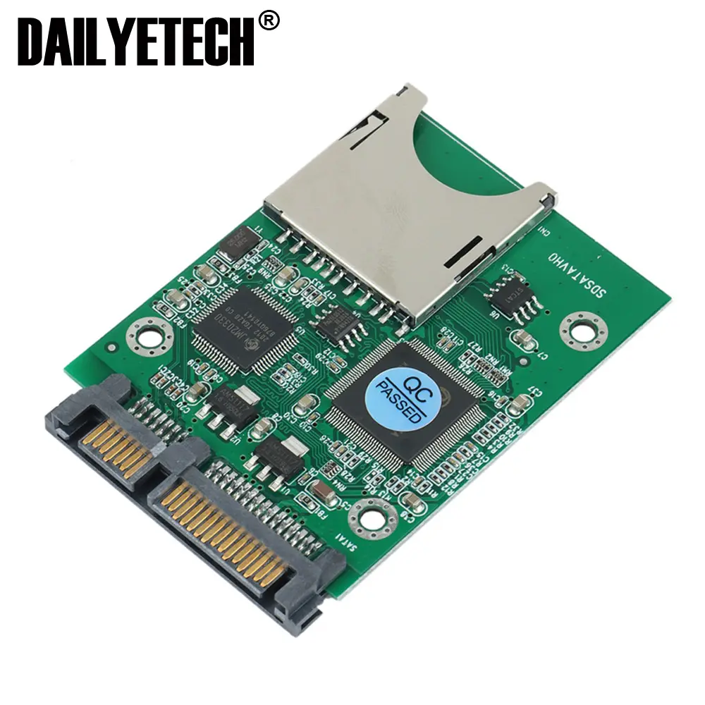 SD Secure Digital MMC Memory Card a 7 + 15P 22pin SATA Serial ATA Converter Adapter