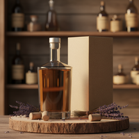 Bouteille de bière en verre transparent vide personnalisée de 500 ml avec bouchon pulvérisateur et diffuseur à roseaux Jiangsu estampé or