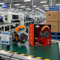 Monitor Studio Ergonomis Bass Dalam 3.5mm Berkabel Over-Ear ANC untuk Laptop Komputer DJ Gaming Headphone Headset Earphone