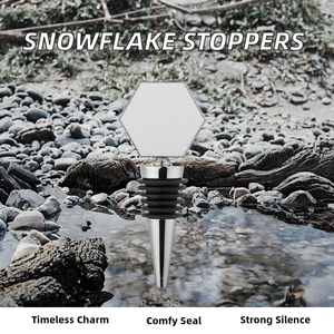 Snowflake Christmas Tree Design Portable Reusable Zinc Alloy Wine <b>Stoppers</b> <b>Bottle</b> Seal Unique Festive Holiday Decorations Gift - Product Image 2