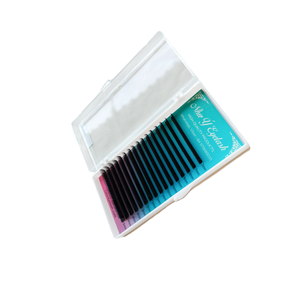 Extensiones de pestañas 16 líneas Faux Mink Etiqueta Privada Nhu Y NY16 B C CC D Curl clásico mate negro hecho a mano volumen Individual - Product Image 1