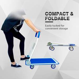 Carrello Elettrico a 4 Ruote per Carichi Pesanti, Piattaforma di <span class=keywords><strong>Trasporto</strong></span> <span class=keywords><strong>Elettrica</strong></span> per Merci - Product Image 2