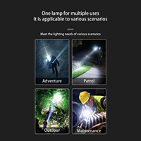Lampe de camping solaire LED, lampe de poche portable rechargeable par énergie solaire, lampe de travail extérieure, corps en ABS, lumière COB