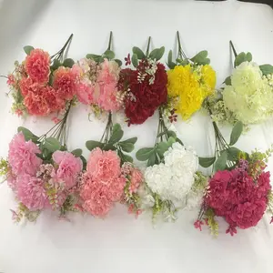 Popular Wholesale Real Touch Silk White Blue Carnation Home Wedding Flores Decorative Artificial Flower