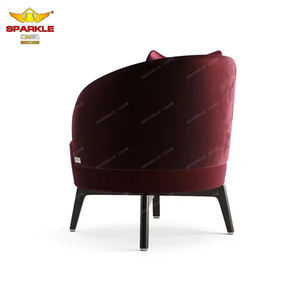 Chaise de salle à manger moderne de style nordique SPARKLE chaise de loisirs en coton et lin pour hôtels et restaurants - Product Image 4