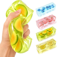 Jouet Squishy Vaseline à l'Huile de Coco en Forme de Bâtonnets de Fruits Anti-stress à Rebond Lent pour Déstresser et Amuser, Unisexe, à partir de 14 ans
