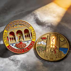 Pièce de Monnaie Souvenir de Pèlerinage Espagnol en Alliage de Zinc Moulé sous Pression de Qualité Supérieure 2026, Haute Relief 3D, Gravée sur Mesure, Pièces de Collection de Voyage - Product Image 4