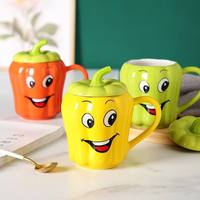 Tasses en céramique 3D à grand nez, mugs de petit-déjeuner multicolores en porcelaine, visages amusants, lavables au lave-vaisselle, grandes tasses à soupe – Vente en gros à prix réduit