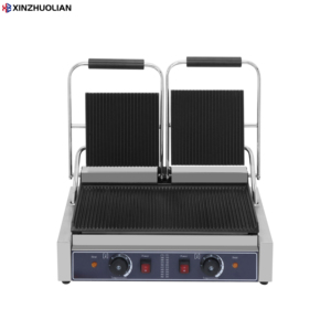 Nieuwe elektrische tafelmodel <span class=keywords><strong>panini</strong></span> grillmachine, volautomatisch, rookvrij, voor gegrild vlees, met streepcontactgrill, hoge voedingskwaliteit - Product Image 1