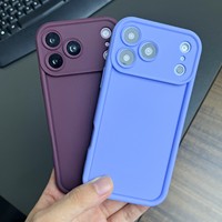 Coque de téléphone portable en gros, couleur unie, toucher soyeux, protection d'objectif pour iPhone 18 Pro Max 17 16