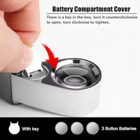 Loupe diamantée pliable 40X avec lumière LED Amplification 40X et lumière LED pour loupe bijoux