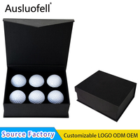 Vente en gros de balles de golf blanches à deux couches, coffret cadeau, balle en caoutchouc synthétique personnalisée pour le golf