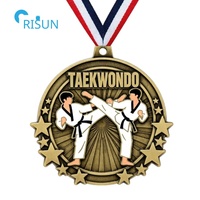 Personnalisé 3D Pugilisme Coréen Boxe Lutte Arts Martiaux Mixtes Karaté TKD Taekwondo Médaillon Médaillon Personnalisé Taekwondo Médaille