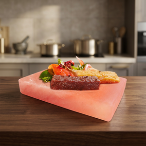 High Quality Wholesale Premium a Grade Refined Himalayan Salt Cooking Slab Round Shape Salt Block for BBQ Grill Carved Technique - Product Image 1