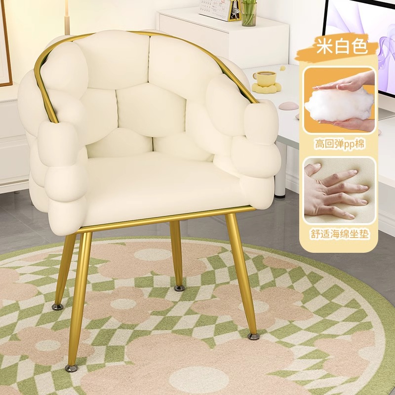 Sedia bianca per vanità