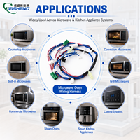 Kabel Harness Oven Microwave, Perakitan Kabel Peralatan Khusus OEM ODM VDE Tahan Suhu Tinggi Langsung dari Pabrik