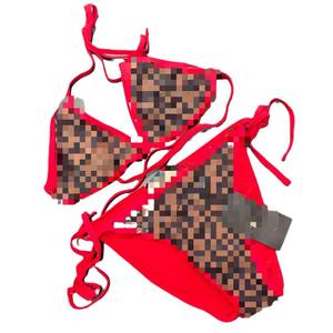 Maillot de Bain Séchage Rapide Direct Usine Tendance Neuf Deux Pièces Bikini Fendu Style Famille et Couple Taille Haute - Product Image 1