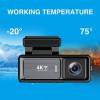 4K 3.2 Inch Dual Lensa Depan dan Belakang MINI Car Black Box Car Video Dvr Dash Cam Dengan Wifi GPS FHD Night Vision Auto Elektronik