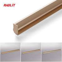 Éclairage encastré pour armoire en profilé aluminium en forme de L, sans poignée, moderne, OEM/ODM, LED, CRI 90 élevé, DC 12V, garantie 3 ans
