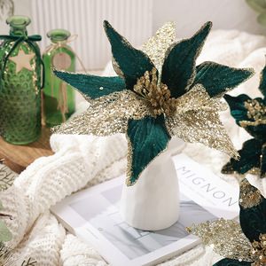 Guirlande de Noël Réutilisable Écologique en Velours Scintillant avec Paillettes, Décorations de Sapin de Noël Artificielles Réalistes de Luxe - Product Image 4