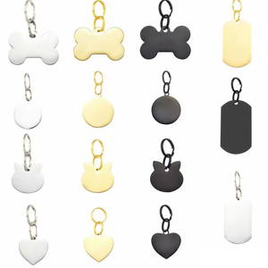 Customized Cute DIY Personalized Gift Stainless Steel Metal Gold Blank Pet ID Number <b>Dog</b> <b>Name</b> <b>Tag</b> for <b>Dog</b> Pet - Product Image 2