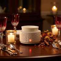 Mini chauffe-cire électrique en céramique à brancher, portable, écologique, aromathérapie pour chambre, salle de bain, voyage, sans flamme, sûr