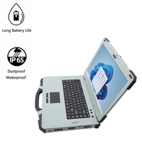 Ordinateur portable robuste de 15,6 pouces, étanche IP65, résistant à la poussière et aux chocs, Intel I7, double batterie, ordinateur industriel anglais, gris, travail sur le terrain