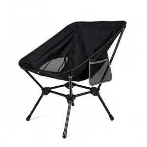 Modern Outdoor Stainless Steel <b>Folding</b> Moon Chair with 600D Oxford Fabric Fishing Chair for Hiking Beach & Park - Product Image 1