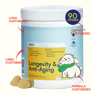 Friandises personnalisées <span class=keywords><strong>pour</strong></span> la longévité des chiens - Complément <span class=keywords><strong>anti</strong></span>-âge <span class=keywords><strong>pour</strong></span> la santé des animaux de compagnie avec NMN et resvératrol, supplément vitaminique <span class=keywords><strong>pour</strong></span> chats OEM - Product Image 2