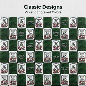 Juego de Mahjong Americano de Lujo con Fichas Acrílicas Grandes, Joker Buda y Marcas en Inglés para Eventos Sociales y Reuniones - Product Image 2