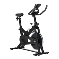 Vélo d'exercice d'intérieur à transmission par courroie, moniteur de calories LCD, charge maximale de 120 kg, guidon réglable, vélo de spinning à domicile