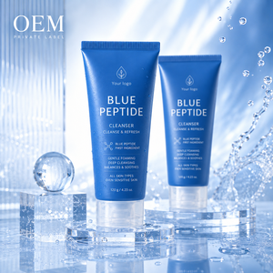 Mousse nettoyante visage au peptide bleu, nettoyant doux et délicat pour tous types de peaux, personnalisation OEM disponible - Product Image 3