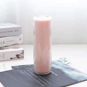 168H 6cm x 20cm 7 días Color oración Pilar vela tarro de vidrio transparente Iglesia vela velas religiosas para memoriales vigilia - Product Image 6