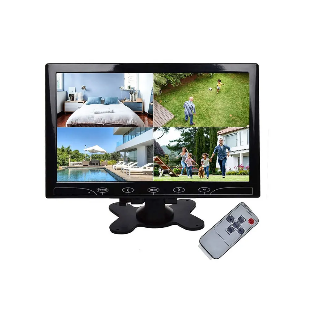 Promozione di aprile monitor LCD da 10.1 pollici con HD VGA AV per sicurezza di monitoraggio retrovisore auto, collegare telecamera/pc/dvr