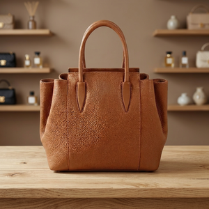 Approvisionnement direct d'usine BS INTERNATIONAL Sacs à main pour femmes en cuir véritable avec fermeture éclair, imperméables, légers, portables, à double sangle - Product Image 5