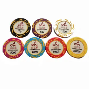 New Arrival 14g Two Tone Clay Poker Chips with your design inlay