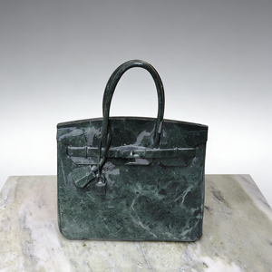 Sac à main en marbre personnalisé, sculpture d'art en pierre de marbre, modèle de sac décoratif - Product Image 3