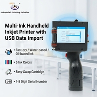 Imprimante jet d'encre portable légère de 1 pouce, autonomie de 8 heures, écran tactile couleur, dispositif de codage de codes-barres pour tuyaux et métaux