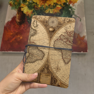 A6 Journal Tax Season y Easter Combo <span class=keywords><strong>de</strong></span> regalo para contadores con mapa del mundo <span class=keywords><strong>de</strong></span> estilo antiguo con brújula impresa en <span class=keywords><strong>la</strong></span> portada - Product Image 1