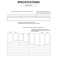 Planche de terrasse en WPC 3D embossée, composite bois-plastique pour extérieur, imperméable et antidérapante pour patio, terrasse, balcon