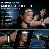 STARYNITE 2026 Nueva Linterna Frontal LED Recargable 7 en 1, Lámpara de Muñeca, Luz de Trabajo, Luz Trasera para Bicicleta, para Correr y Acampar