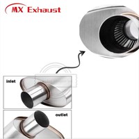 Pièce de rechange pour l'aftermarket, silencieux d'échappement ovale en acier inoxydable haute performance 4'' x 9''