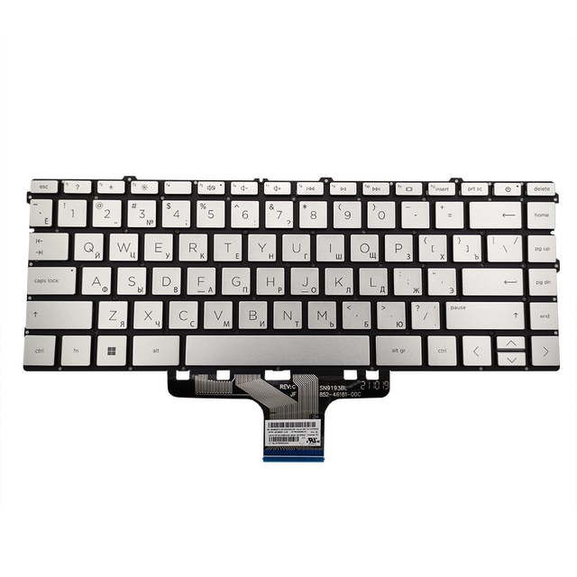 Original RU Russian Laptop Keyboard for HP 14-DY 14-EK M28289-251 M38114-251 Keyboard New Silver/Blue Without Backlight