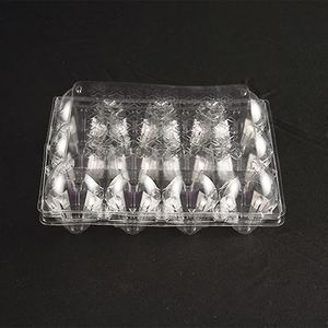 Customized Hot Selling 12 Holes Clear <b>Plastic</b> Egg Container Rectangle Eco-friendly Egg <b>Tray</b> - Product Image 1