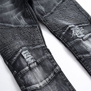 مصنع الصين مخصص بالجملة الجينز الجينز الأوروبي والأمريكية عالية الجودة الرجال الجينز ممزق زائد حجم الرجال بنطلون الجينز - Product Image 5