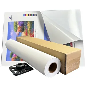 High Quality Wholesale Blank Self Adhesive Polyester Canvas 380gsm In Large Format Roll