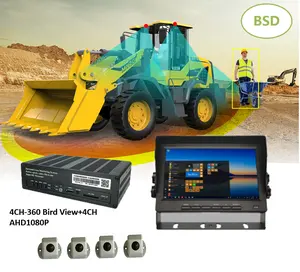 Professionelle 3D HD Panoramafahrzeug-Sicherheits-Dashcam 360-Grad Fisheye-Videoaufnahme seitlich montierter Lkw-Gabelstapler