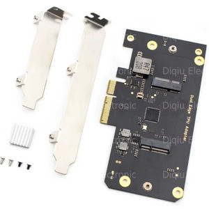 محول TPU ثنائي الحافة PCIe Gen3 X4 يدعم مسرعات TPU 2x <span class=keywords><strong>M</strong></span>.<span class=keywords><strong>2</strong></span> ملحق إلكتروني لبطاقتي TPU - Product Image 1